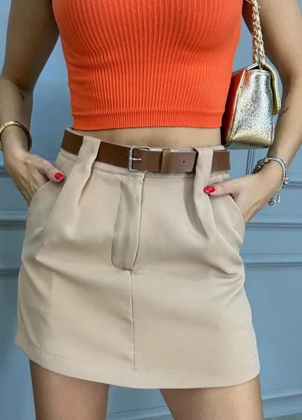 Short/Saia Berlim Alfaiataria - Areia