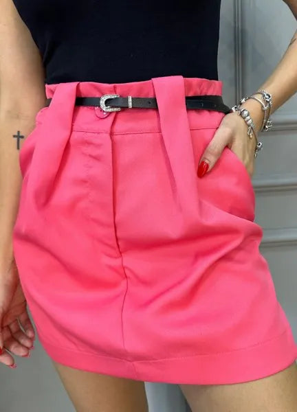 Short/Saia Aura Alfaiataria - Pink
