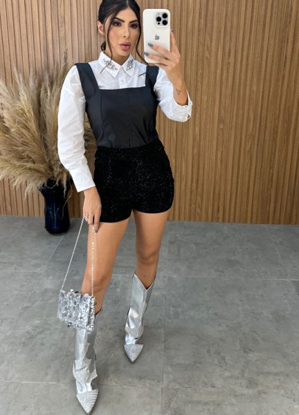Short Super Luxo - Preto