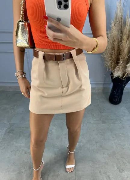 Short/Saia Berlim Alfaiataria - Areia