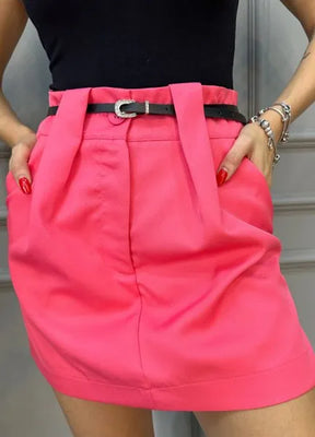 Short/Saia Aura Alfaiataria - Pink